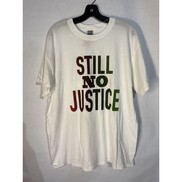 Still No Justice Graphic Tee NWT Guys T-Shirt Size Medium White - Picture 1 of 4